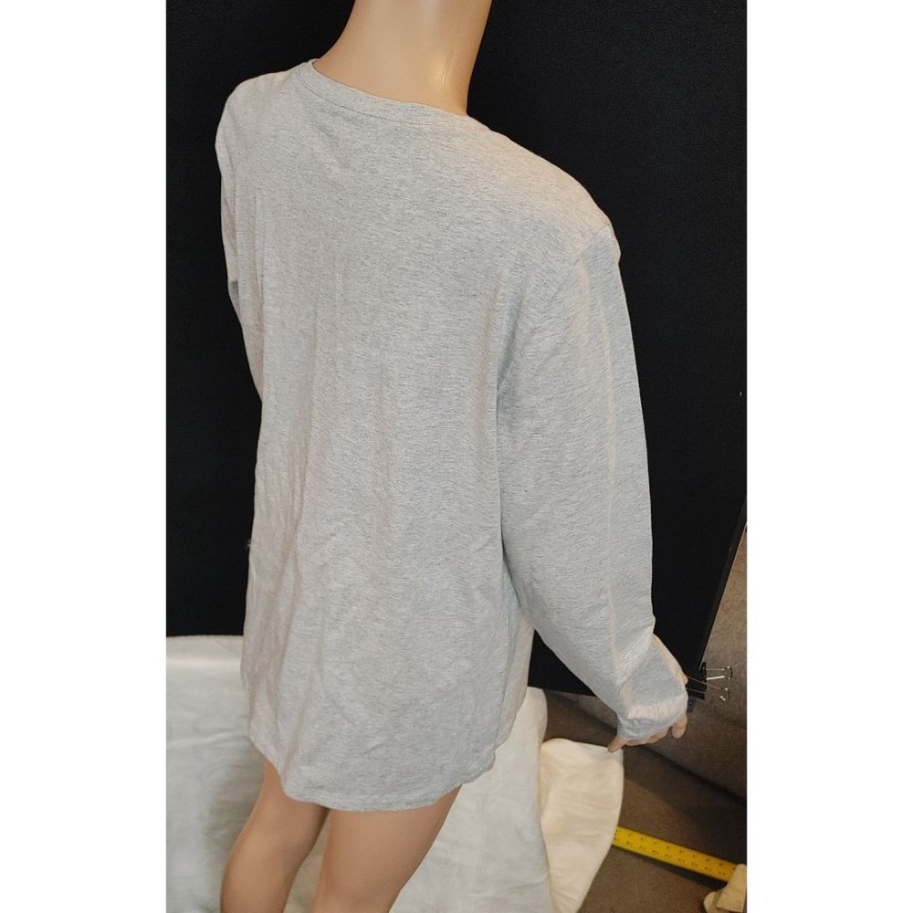 D & Co Denim and Company Gray Longsleeve Shirt Size M - Picture 3 of 5